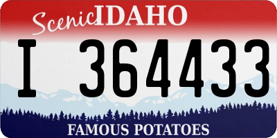 ID license plate I364433