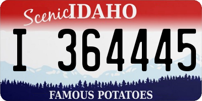 ID license plate I364445
