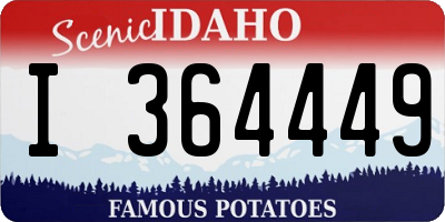 ID license plate I364449