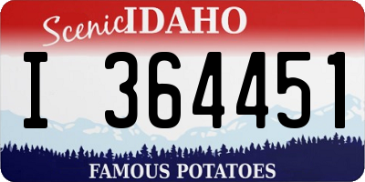 ID license plate I364451