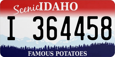ID license plate I364458