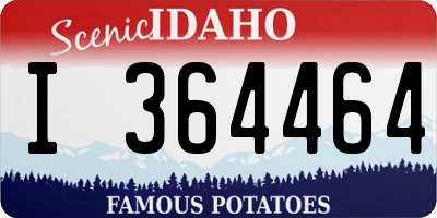ID license plate I364464