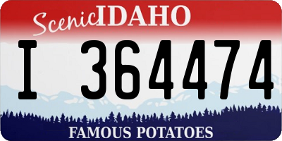 ID license plate I364474