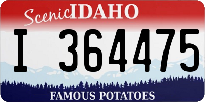 ID license plate I364475