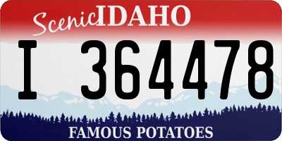 ID license plate I364478
