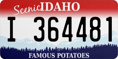 ID license plate I364481