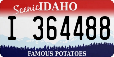 ID license plate I364488