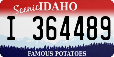 ID license plate I364489