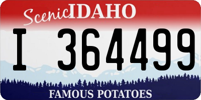 ID license plate I364499