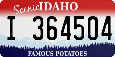 ID license plate I364504