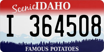 ID license plate I364508