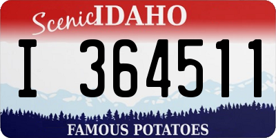 ID license plate I364511