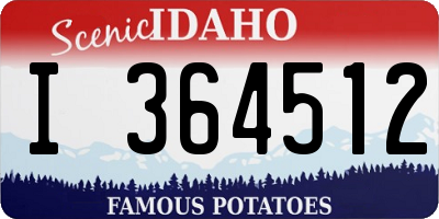 ID license plate I364512