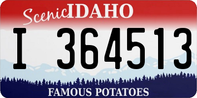 ID license plate I364513