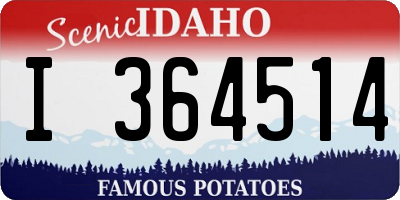 ID license plate I364514