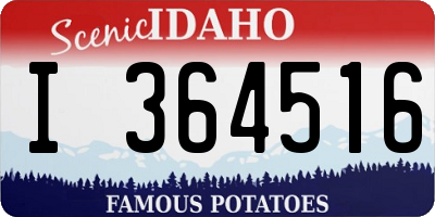 ID license plate I364516