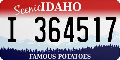 ID license plate I364517
