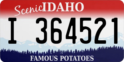 ID license plate I364521