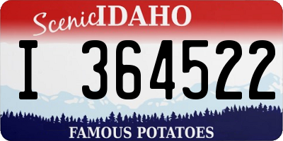 ID license plate I364522