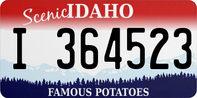 ID license plate I364523
