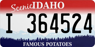 ID license plate I364524
