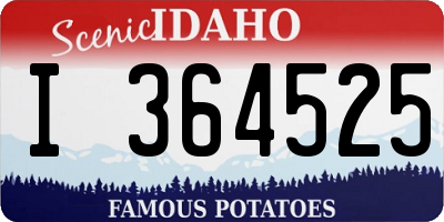 ID license plate I364525