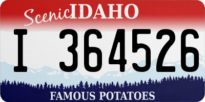 ID license plate I364526