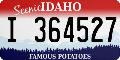 ID license plate I364527