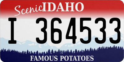 ID license plate I364533