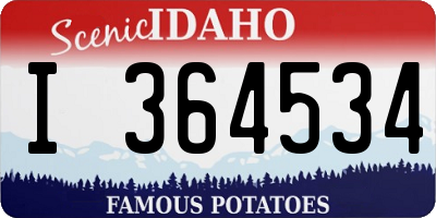 ID license plate I364534