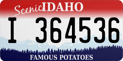 ID license plate I364536