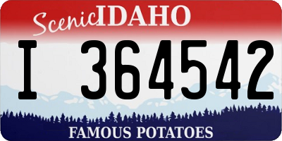 ID license plate I364542