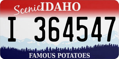 ID license plate I364547