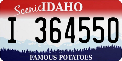 ID license plate I364550