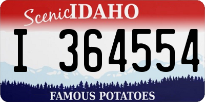 ID license plate I364554