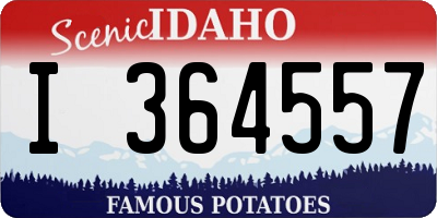 ID license plate I364557