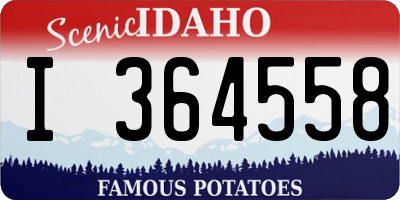 ID license plate I364558