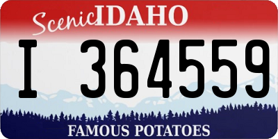 ID license plate I364559