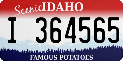 ID license plate I364565