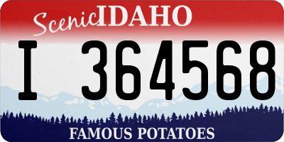 ID license plate I364568
