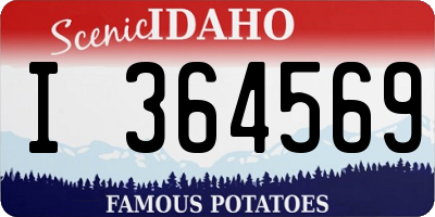 ID license plate I364569