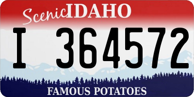 ID license plate I364572