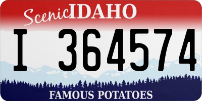ID license plate I364574