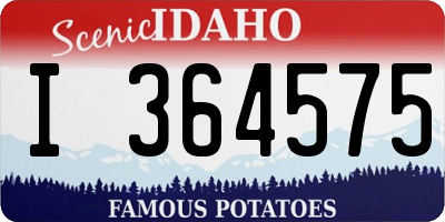 ID license plate I364575