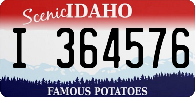 ID license plate I364576