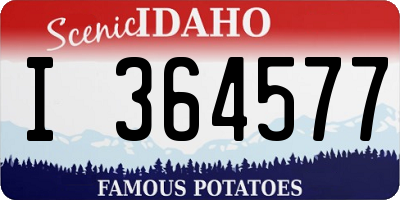ID license plate I364577