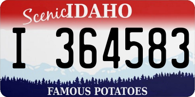 ID license plate I364583