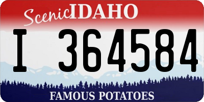 ID license plate I364584