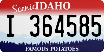 ID license plate I364585