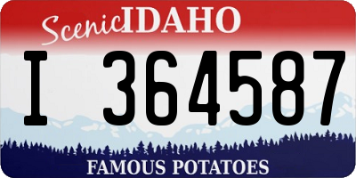 ID license plate I364587